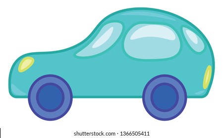 A toy motor car vector or color illustration