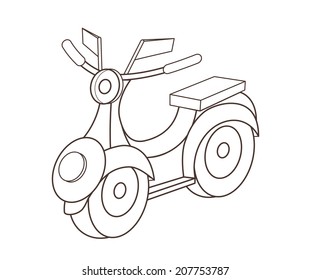 toy motorcycle (vector illustration)