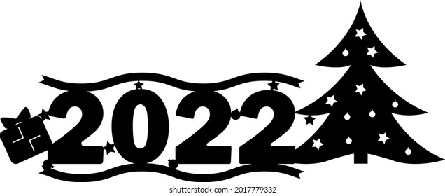 Ein Spielzeug für das neue Jahr 2022. Vorlage zum Laserschneiden.