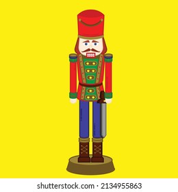 Toy nutcracker soldier  in christmas