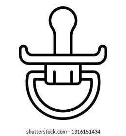 Toy pacifier icon. Outline toy pacifier vector icon for web design isolated on white background
