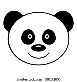 Toy panda bear head
