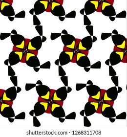 Toy pattern in red and black