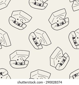 toy phone doodle seamless pattern background