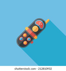 Toy Phone flat icon with long shadow