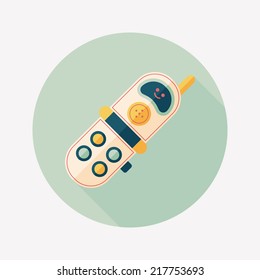 Toy Phone flat icon with long shadow