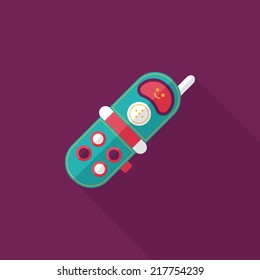 Toy Phone flat icon with long shadow