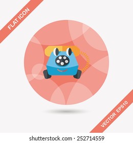 toy phone flat icon with long shadow,eps10