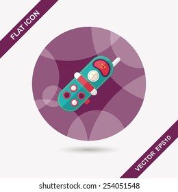 Toy Phone flat icon with long shadow
