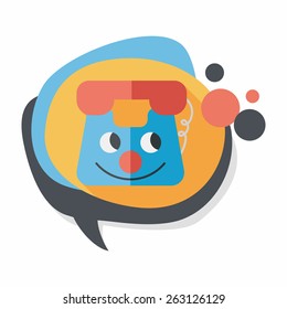 toy phone flat icon with long shadow,eps10
