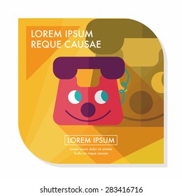 toy phone flat icon with long shadow,eps10