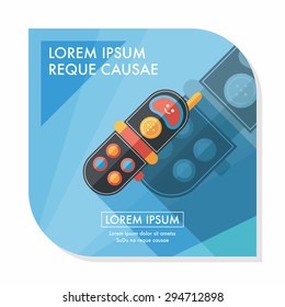 Toy Phone flat icon with long shadow