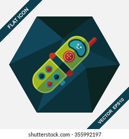 Toy Phone flat icon with long shadow