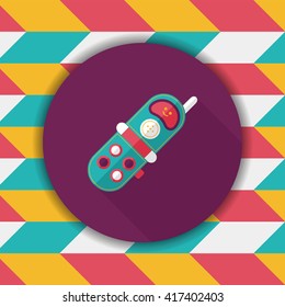 Toy Phone flat icon with long shadow