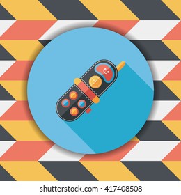 Toy Phone flat icon with long shadow