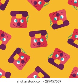 toy phone flat icon,eps10 seamless pattern background