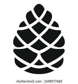 Toy pine cone icon. Simple illustration of toy pine cone vector icon for web design isolated on white background