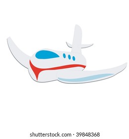 Toy plane, isolated on white background