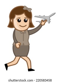 Toy Plane Vector Cartoon