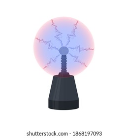 Spielzeugplasmaball. Elektrizität, Vektorgrafik