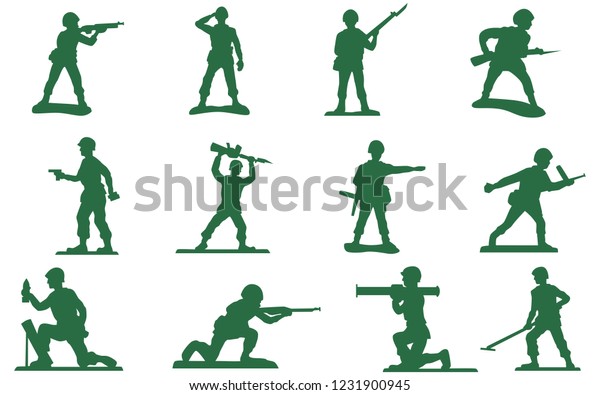 Army Men Silhouette Cut File Green Army Men SVG Vector Army Men Clipart Army Men Svg Jpg Eps Pdf Png Dxf Download SC1014