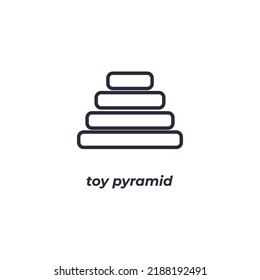 toy pyramid line icon. linear style sign for mobile concept and web design. Outline vector icon. Symbol, logo illustration. Vector graphics