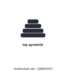 toy pyramid vector icon. filled flat sign for mobile concept and web design. Symbol, logo illustration. Vector graphics