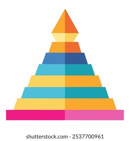 toy pyramid, vector icon on white background.