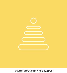 Toy Pyramid vector line icon. eps-10