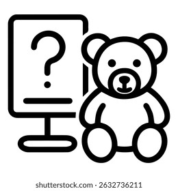 toy quiz icon on white background vector
Vector line icon board games