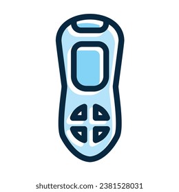 La Línea Espesa Del Vector Remoto De Juguete Llenó Iconos De Colores Oscuros Para Uso Personal Y Comercial.
