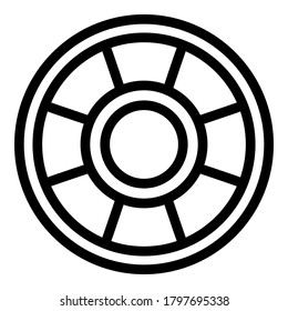 Toy ring icon. Outline toy ring vector icon for web design isolated on white background