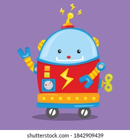 ilustración vectorial de diseño de robot de juguete