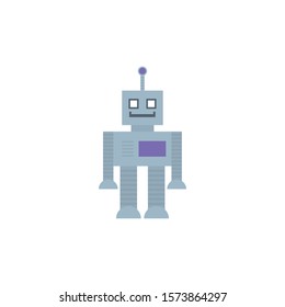 toy robot flat style icon vector illustration design