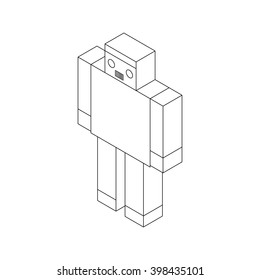 Toy robot icon