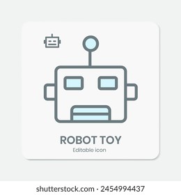 toy robot icon with simple and minimalist design