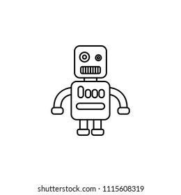 toy robot line icon. Element of toys icon for mobile concept and web apps. Thin line toy robot line icon can be used for web and mobile. Premium icon on white background