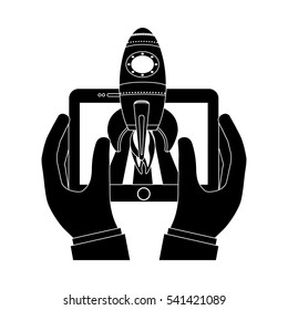 toy rocket icon image vector illustration design 