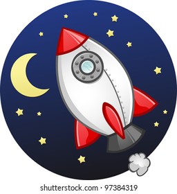 Toy Rocket Ship Cartoon
