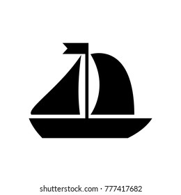 Toy sailing ship icon. Children toys Icon. Premium quality graphic design. Signs, symbols collection, simple icon for websites, web design, mobile app on white background