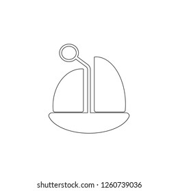 Toy sailing ship icon. Toy element icon. Premium quality graphic design icon. Baby Signs, outline symbols collection icon for websites, web design, mobile app on white background