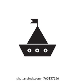 Toy sailing ship icon. Toy element icon. Premium quality graphic design icon. Baby Signs, outline symbols collection icon for websites, web design, mobile app on white background