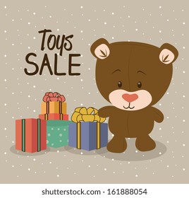 toy sale design over dotted background vector illustration toy sale design over dotted background vector illustration