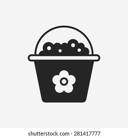 toy sand bucket icon