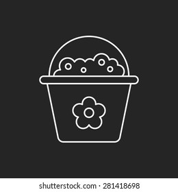 toy sand bucket icon