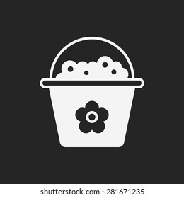 toy sand bucket icon