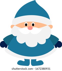 Toy santa, illustration, vector on white background.