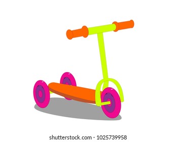 Toy Scooter - Cartoon Vector Image