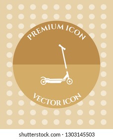 Toy Scooter Icon for Web. Application, Software & Graphic Design.