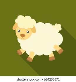 Toy sheep icon in flate style isolated on white background. Sleep and rest symbol stock vector illustration.